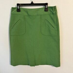 Green Banana Republic stretch pencil skirt #green #pencilskirt size 2 lined